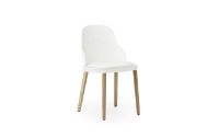 Billede af Normann Copenhagen Allez Chair Upholstery Oak Indoor SH: 45,5 cm - White / Ultra Leather