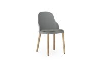 Billede af Normann Copenhagen Allez Chair Upholstery Oak Indoor SH: 45,5 cm - Grey / Ultra Leather