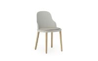 Billede af Normann Copenhagen Allez Chair Upholstery Oak Indoor SH: 45,5 cm - Warm Grey / Ultra Leather