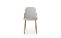 Billede af Normann Copenhagen Allez Chair Upholstery Oak Indoor SH: 45,5 cm - Warm Grey / Ultra Leather