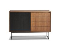 Billede af Woud Virka Sideboard High 82 x 120 cm - Valnød / Sort