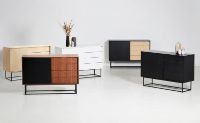 Billede af Woud Virka Sideboard High 82 x 120 cm - Valnød / Sort