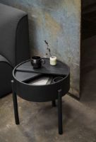 Billede af Woud Arc Side Table Ø: 42 cm - Black Painted Ash