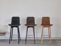 Billede af NORR11 Langue Bar Chair High SH: 75 cm - Dark Smoked Beech/Flint Grey