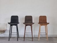 Billede af NORR11 Langue Bar Chair High SH: 75 cm - Natural Beech/Flint Grey