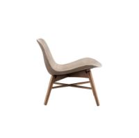 Billede af NORR11 Langue Lounge Chair Velvet SH: 36 cm - Light Smoked Beech/Velvet Taupe 710