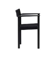 Billede af Form & Refine Motif Armchair SH: 45,5 cm - Black Painted Oak/Black Linen Webbing
