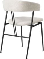 Billede af GUBI Violin Dining Chair Fully Upholstered Svevo SH: 45 cm - Black Matt / 002 