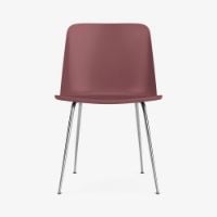 Billede af &Tradition HW6 Rely Chair SH: 46 cm - Red Brown/Chrome Base