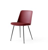 Billede af &Tradition HW7 Rely Chair SH: 48 cm - Canvas 576/Red Brown/Black Base