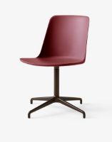 Billede af &Tradition HW11 Rely Chair SH: 46 cm - Red Brown/Bronzed Base 