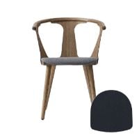 Billede af &Tradition SK2 In Between Chair SH: 45 cm - Smoked Oiled Oak / Fabric Fiord 782
