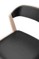 Billede af Skovby SM826 Spisebordsstol H: 77 cm - Hvidolieret Eg/Sort Læder