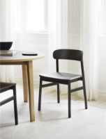 Billede af Normann Copenhagen Herit Chair SH: 45 cm - Black Oak Base/Black