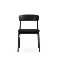 Billede af Normann Copenhagen Herit Chair Upholstery SH: 45 cm - Black Oak Base/Black Synergy  

