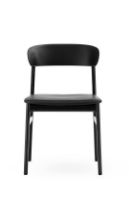 Billede af Normann Copenhagen Herit Chair Upholstery SH: 45 cm - Black Oak Base/Black Spectrum Leather 