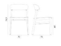 Billede af Normann Copenhagen Herit Chair Upholstery SH: 45 cm - Black Oak Base/Black Spectrum Leather 