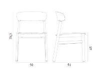 Billede af Normann Copenhagen Herit Chair SH: 45 cm - Oak Base / Sand 