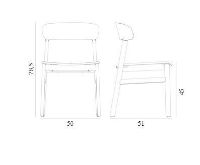 Billede af Normann Copenhagen Herit Chair SH: 45 cm - Smoked Oak / Black 
