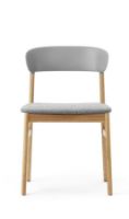Billede af Normann Copenhagen Herit Chair Upholstery SH: 45 cm - Oak / Synergy Grey 