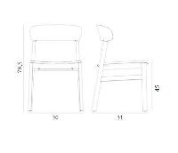 Billede af Normann Copenhagen Herit Chair Upholstery SH: 45 cm - Oak / Synergy Grey 