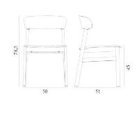 Billede af Normann Copenhagen Herit Chair Upholstery SH: 45 cm  - Oak / Synergy Black 