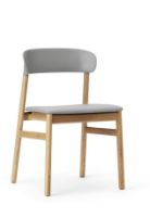 Billede af Normann Copenhagen Herit Chair Upholstery SH: 45 cm - Oak / Spectrum Leather Grey 
