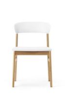 Billede af Normann Copenhagen Herit Chair Upholstery SH: 45 cm - Oak / Spectrum Leather White  
