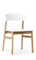 Billede af Normann Copenhagen Herit Chair Upholstery SH: 45 cm - Oak / Spectrum Leather White  
