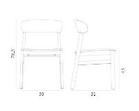 Billede af Normann Copenhagen Herit Chair Upholstery SH: 45 cm - Oak / Spectrum Leather White  
