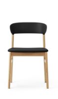 Billede af Normann Copenhagen Herit Chair Upholstery SH: 45 cm - Oak / Spectrum Leather Black  
