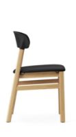 Billede af Normann Copenhagen Herit Chair Upholstery SH: 45 cm - Oak / Spectrum Leather Black  

