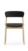 Billede af Normann Copenhagen Herit Chair Upholstery SH: 45 cm - Oak / Spectrum Leather Black  
