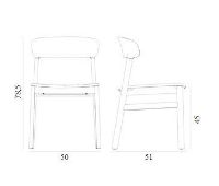 Billede af Normann Copenhagen Herit Chair Upholstery SH: 45 cm - Smoked Oak / Spectrum Leather Black 
 

