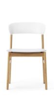 Billede af Normann Copenhagen Herit Chair SH: 45 cm - Oak Base / White 