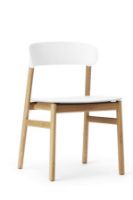Billede af Normann Copenhagen Herit Chair SH: 45 cm - Oak Base / White 