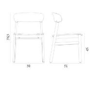 Billede af Normann Copenhagen Herit Chair SH: 45 cm - Oak Base / White 