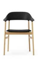 Billede af Normann Copenhagen Herit Armchair SH: 45 cm - Oak Base/Black 