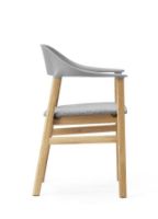Billede af Normann Copenhagen Herit Armchair Upholstery SH: 45 cm - Oak Base/ Synergy Grey 