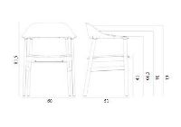 Billede af Normann Copenhagen Herit Armchair Upholstery SH: 45 cm - Oak Base/ Synergy Grey 