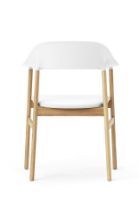 Billede af Normann Copenhagen Herit Armchair Upholstery SH: 45 cm - Oak Base/ White Spectrum Leather 