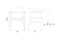 Billede af Normann Copenhagen Herit Armchair Upholstery SH: 45 cm - Oak Base/ Black Spectrum Leather 