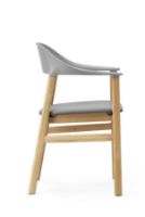 Billede af Normann Copenhagen Herit Armchair Upholstery SH: 45 cm - Oak Base/ Grey Spectrum Leather 