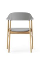 Billede af Normann Copenhagen Herit Armchair Upholstery SH: 45 cm - Oak Base/ Grey Spectrum Leather 