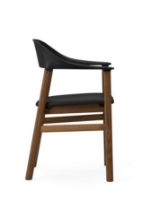 Billede af Normann Copenhagen Herit Armchair Upholstery SH: 45 cm - Smoked Oak Base/ Black Spectrum Leather  