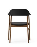 Billede af Normann Copenhagen Herit Armchair Upholstery SH: 45 cm - Smoked Oak Base/ Black Spectrum Leather  