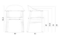 Billede af Normann Copenhagen Herit Armchair Upholstery SH: 45 cm - Black Oak Base/Black Spectrum Leather 