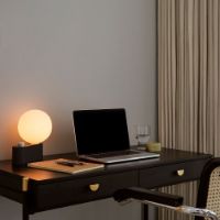 Billede af Tala Alumina Table/Wall Lamp with Sphere IV Bulb EU H: 24 cm - Charcoal Black   OUTLET