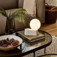 Billede af Tala Alumina Table/Wall Lamp with Sphere IV Bulb EU H: 24 cm - Chalk OUTLET