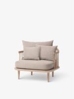 Billede af &Tradition Fly SC1 Lounge Chair SH: 40 cm - White Oiled Oak/Beige Hot Madison 074